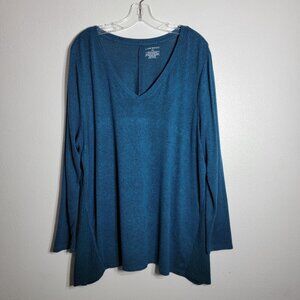 Lane Bryant A-Line Tunic Top Plus Size 18/20‎ Soft Stretch Rayon Long Sleeve